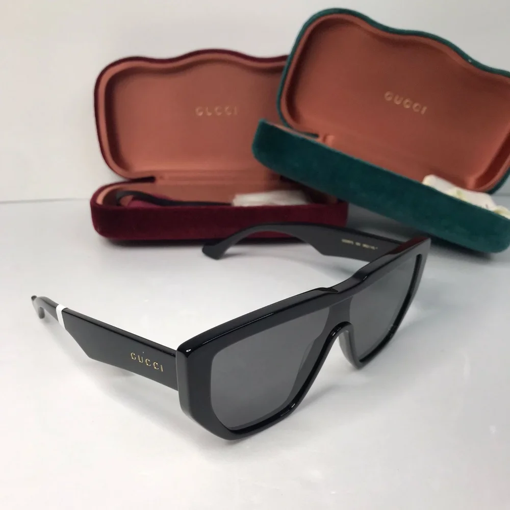 💯original  Gucci Grey Shield  Sunglasses GG0997S 00